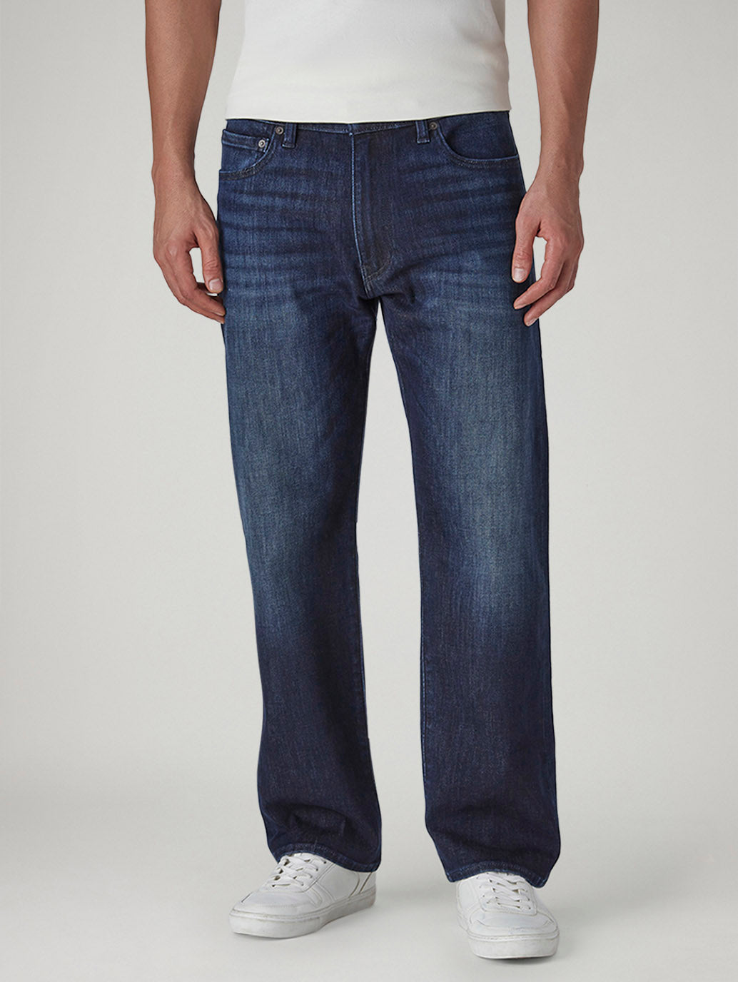 Men's 512 Dark Indigo Slim Tapered Fit Mid Rise Bi-Stretch Jeans - Front View