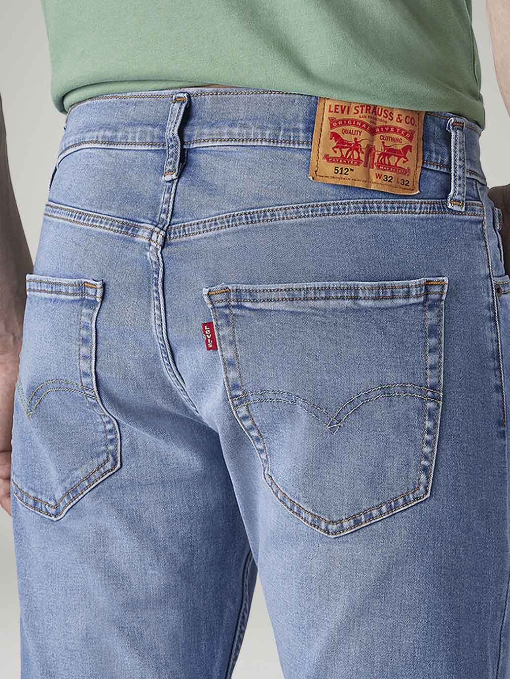 Men's 512 Light Indigo Slim Tapered Fit Mid Rise Jeans - 20 View