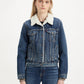 Women's Original Sherpa Denim Trucker Jacket - Front View