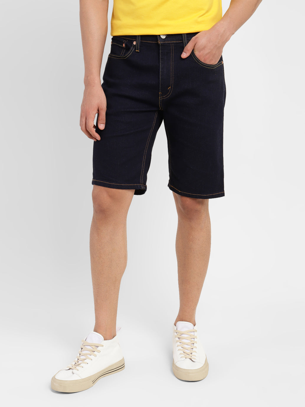 Men's Blue Tapered Fit Shorts