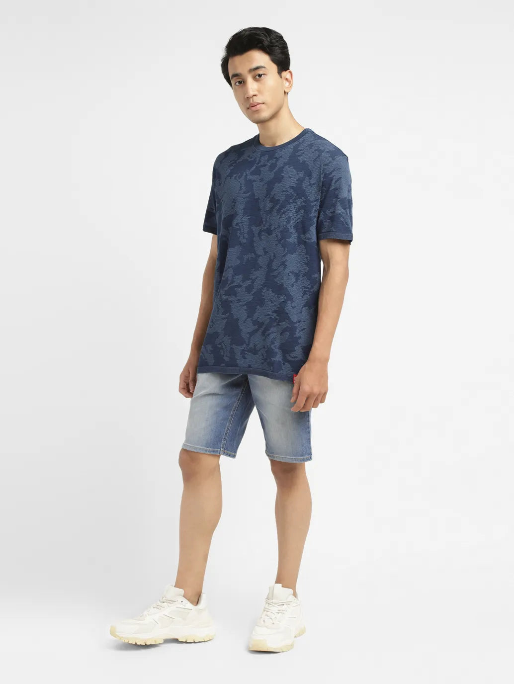 Men's Mid Indigo Skinny Fit Shorts