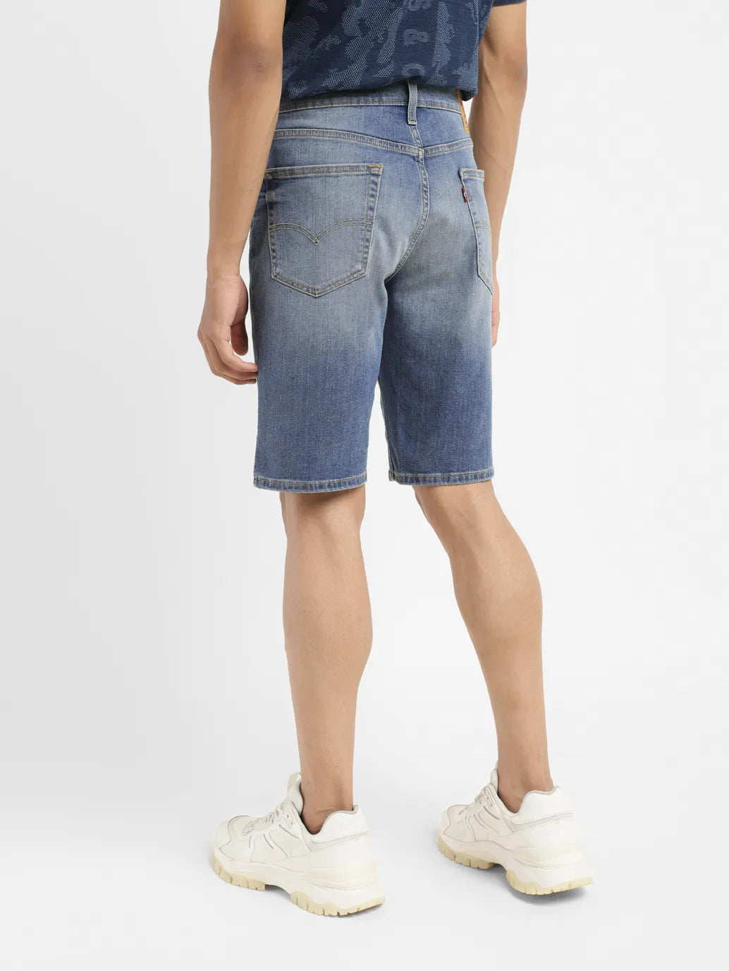Men's Mid Indigo Skinny Fit Shorts