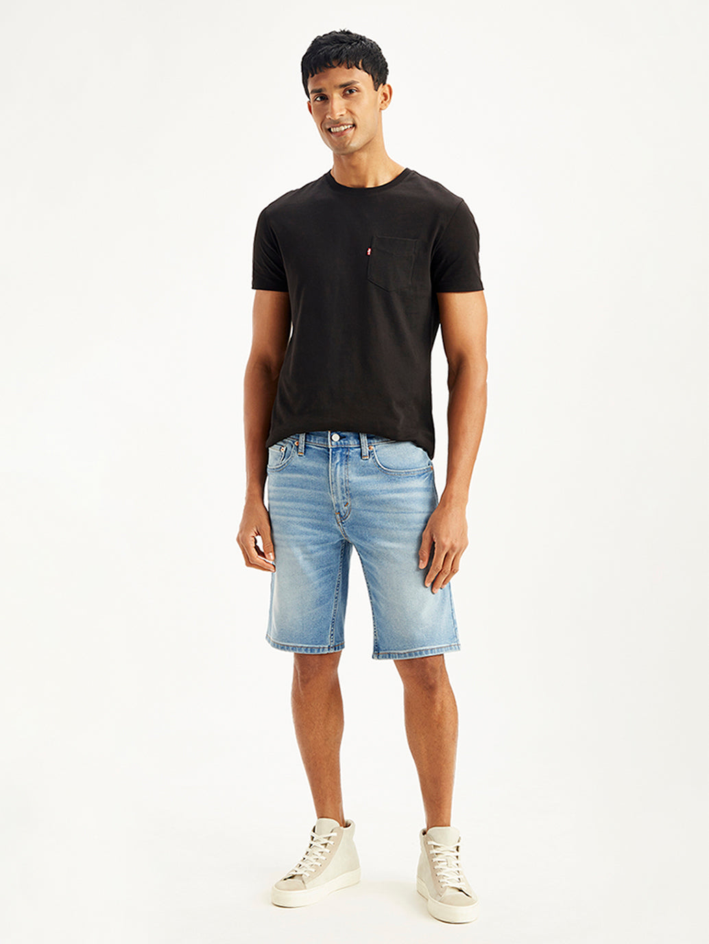Men's Light-Blue Tapered Denim Shorts – Levis India Store