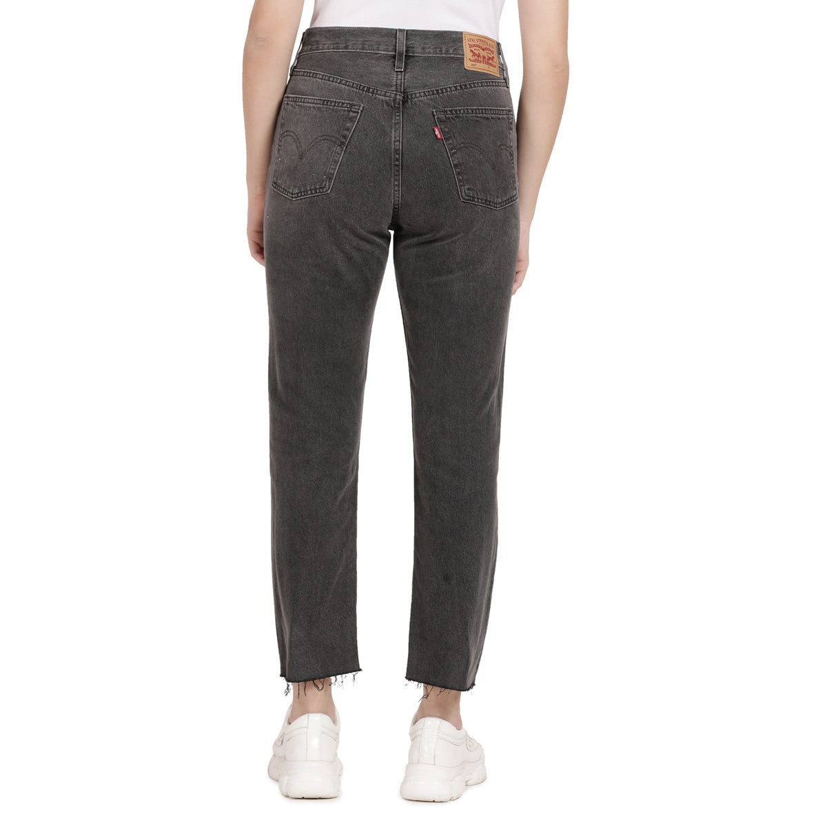 Women's 501 Grey Straight Fit High Rise Jeans - 5fe76194-466a-4848-ac3e-f5ccada497b2 View