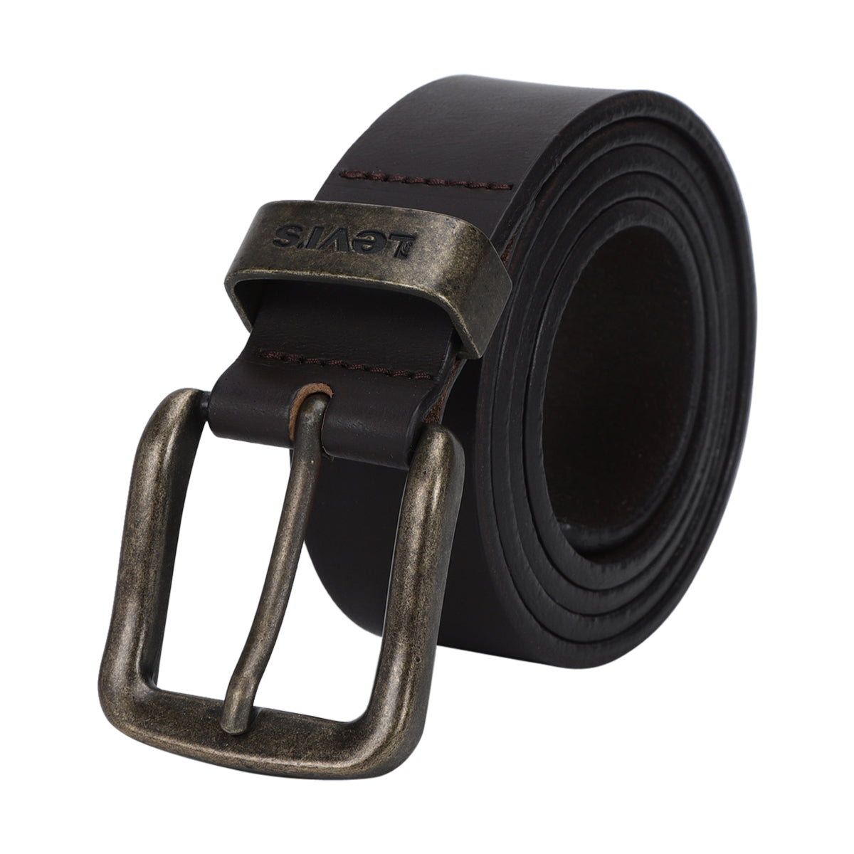 Men's Solid Brand Logo Belt