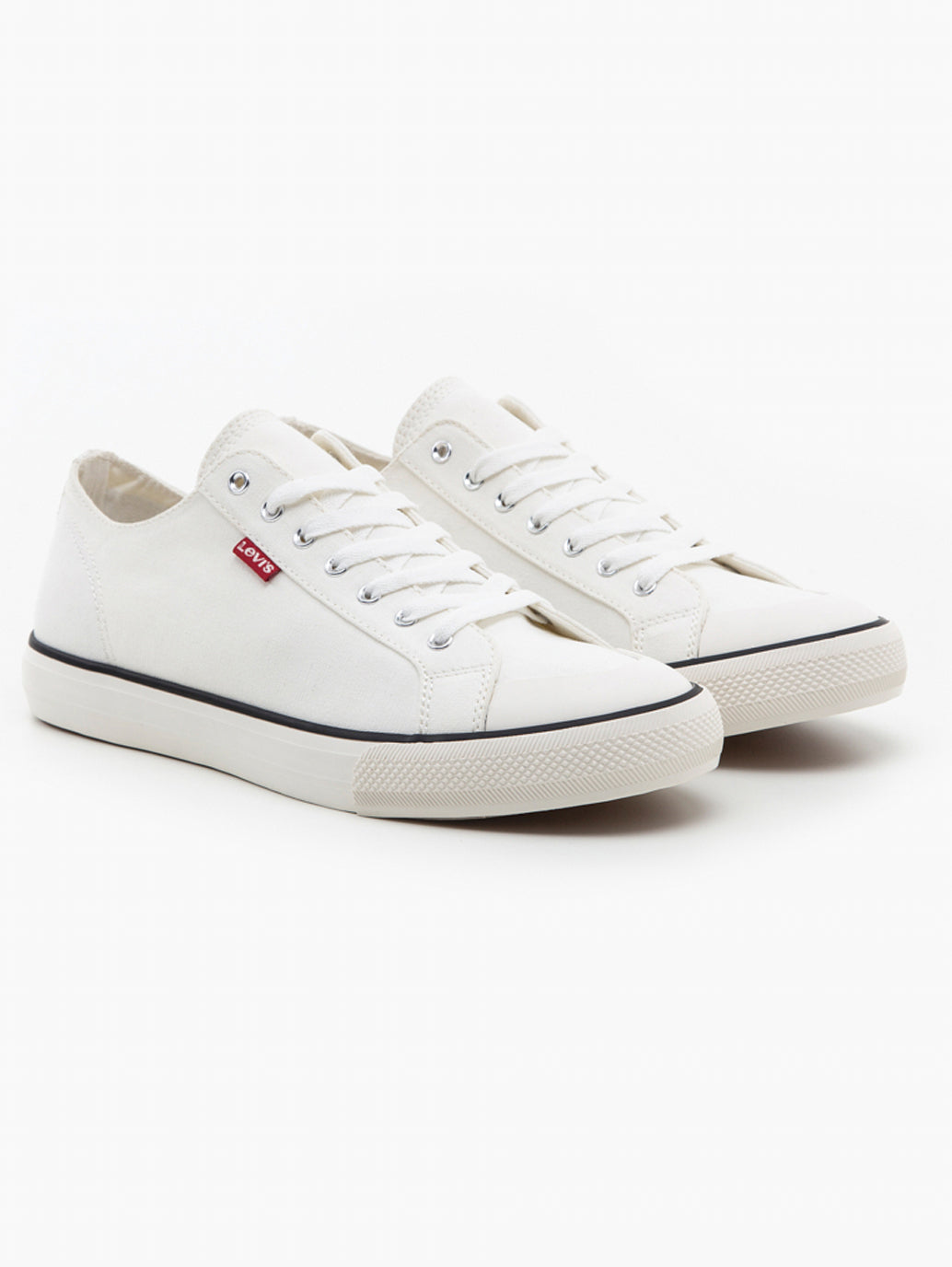 Women s White Solid Casual Shoes Levis India Store