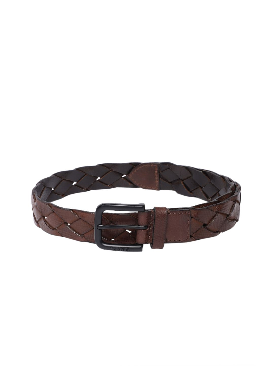 Men's Brown Textured Belt - 3846979b-1c3a-4617-bd5b-f2819f1cc61d1742202135989-Men-Braided-Leather-Belt-2521742202135809-1 View