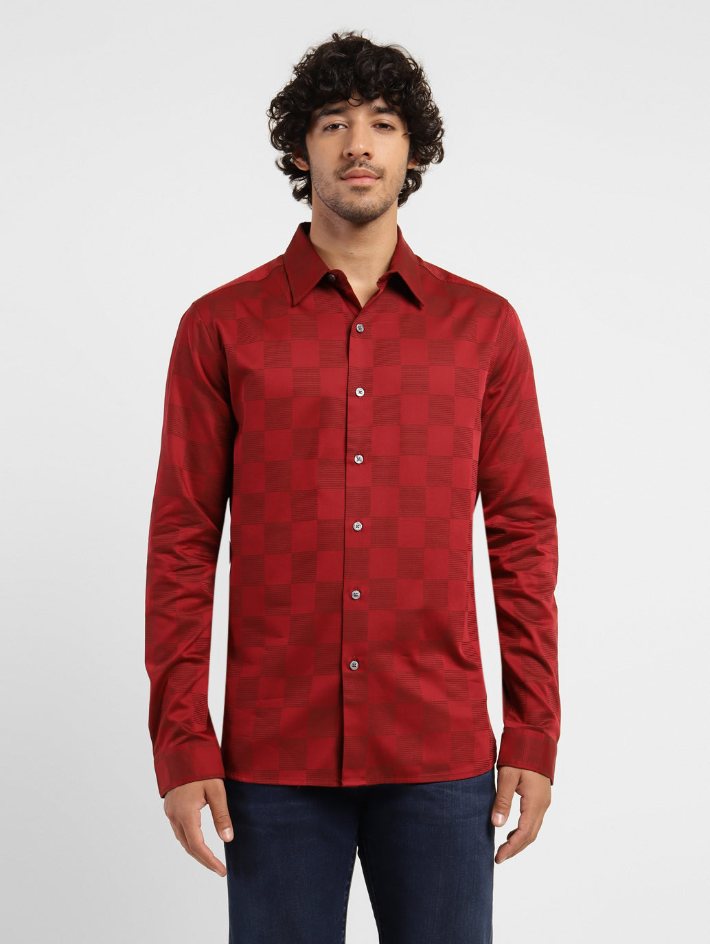 Men's Checkered Slim Fit Shirt