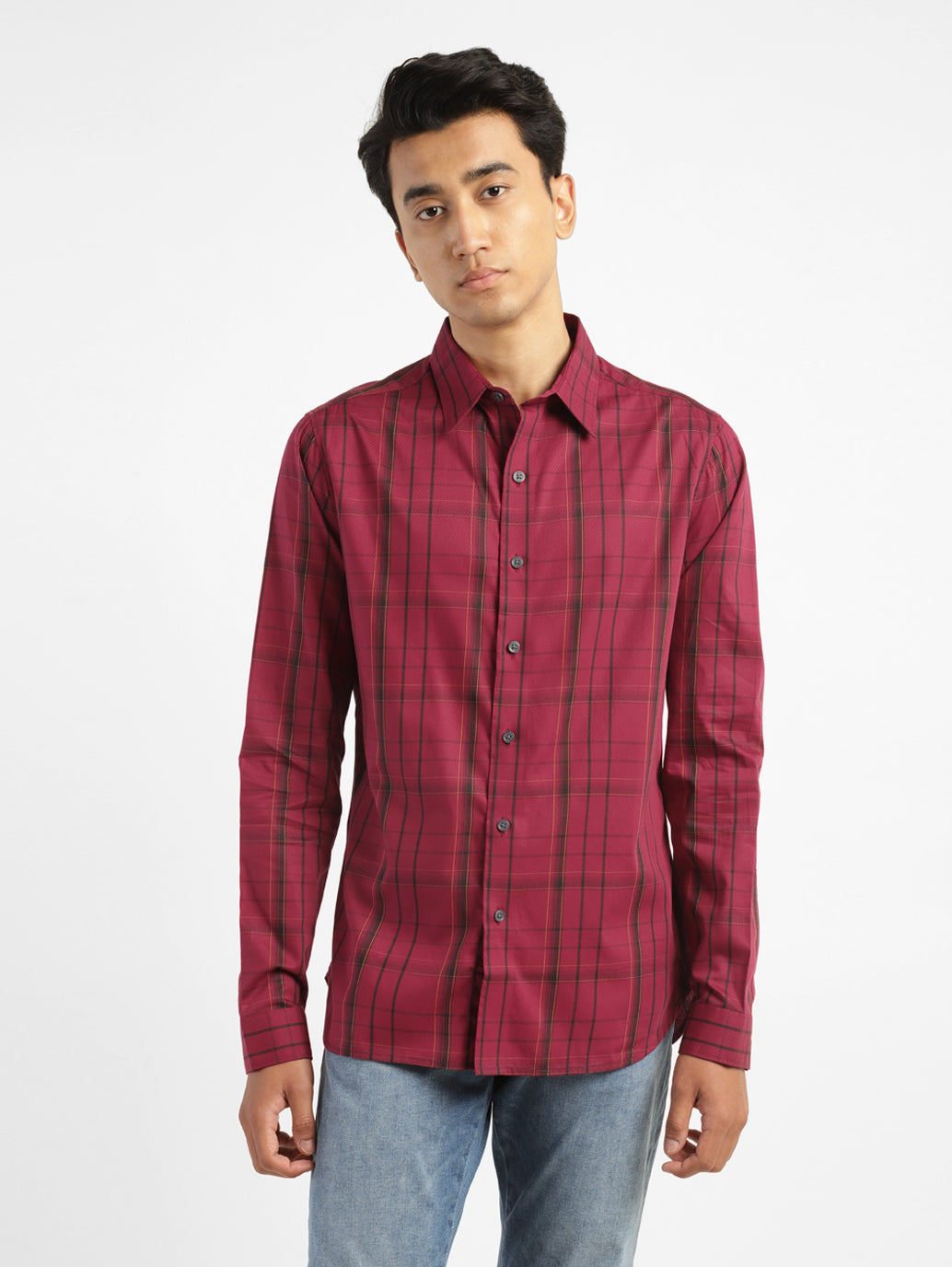 Men's Chekered Slim Fit Shirt