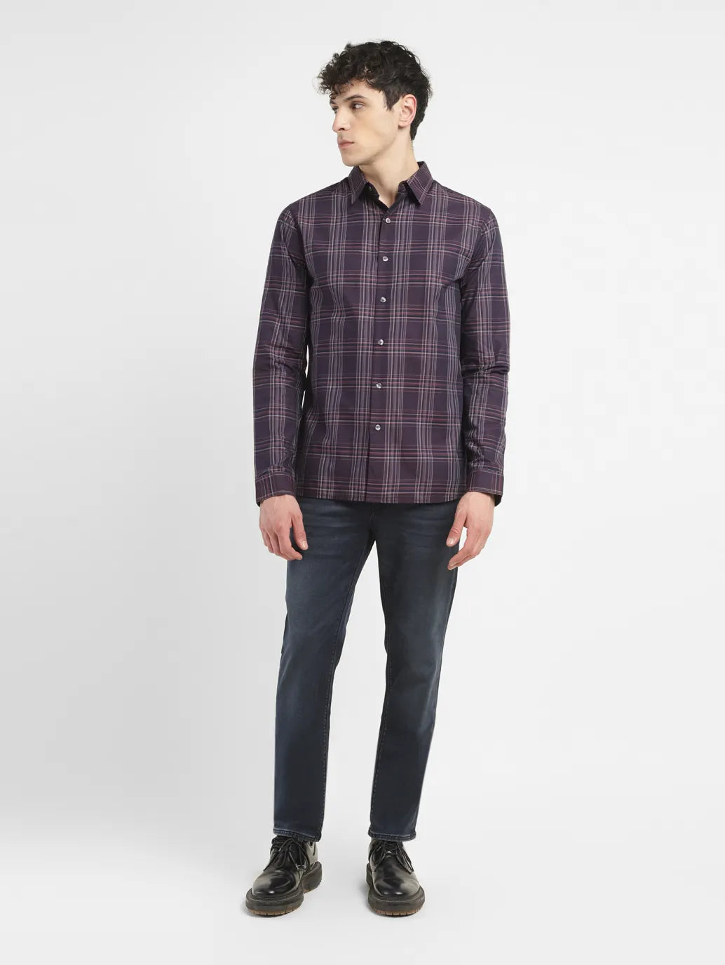 Men's Checkered Slim Fit Shirt