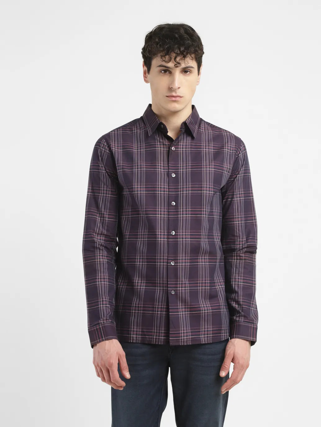 Men's Checkered Slim Fit Shirt