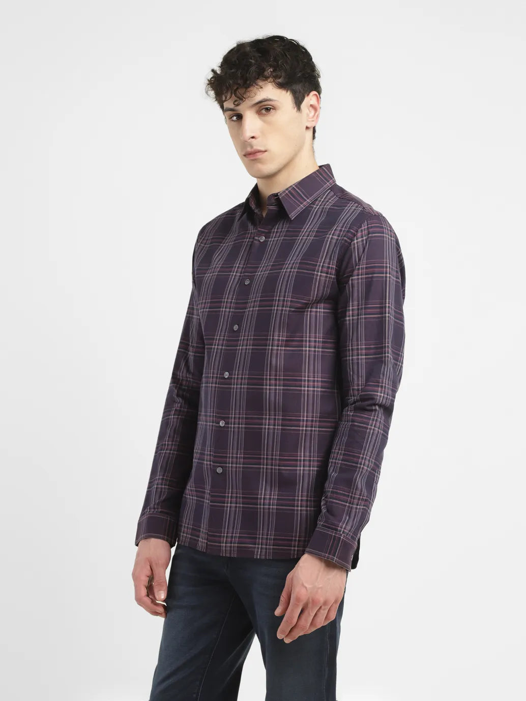 Men's Checkered Slim Fit Shirt