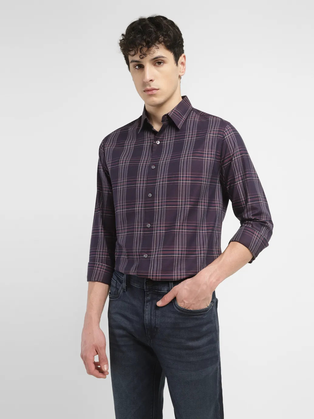 Men's Checkered Slim Fit Shirt