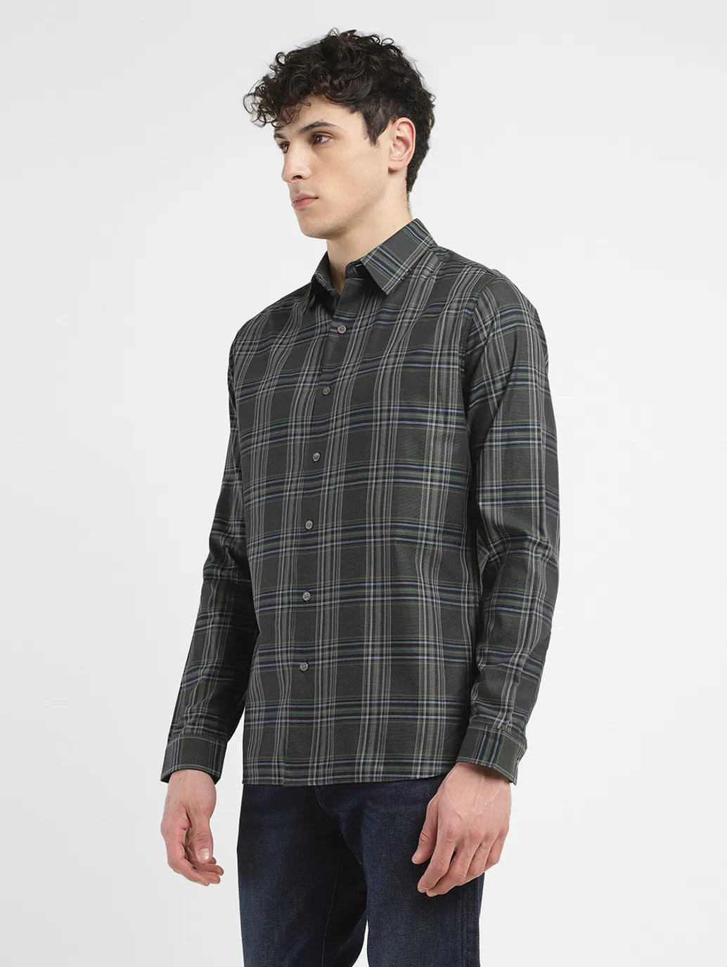 Men's Checkered Slim Fit Shirt