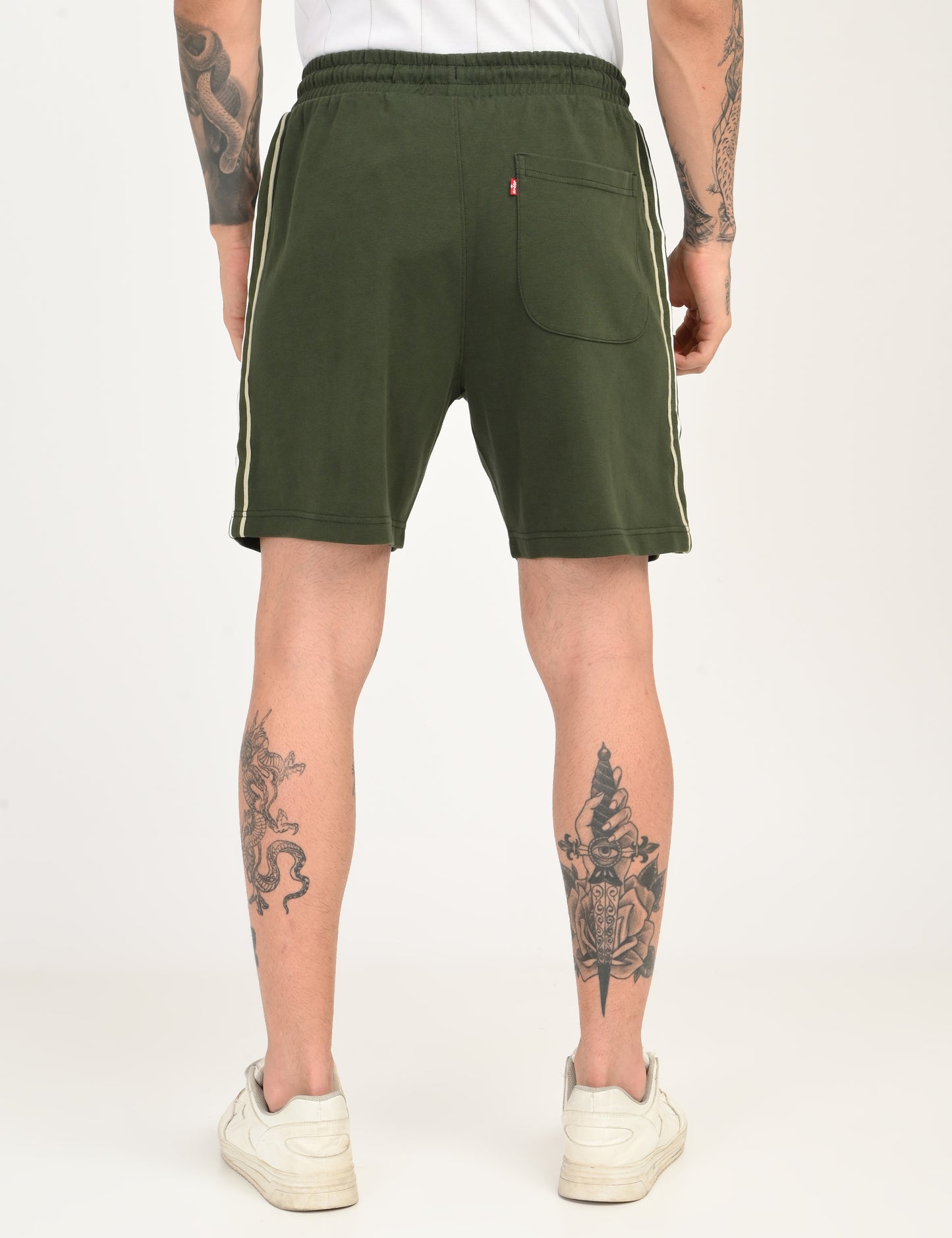 Men's Dark Green Regular Fit Shorts - 0eae0343-1fb7-4307-a680-38b5054540a3 View