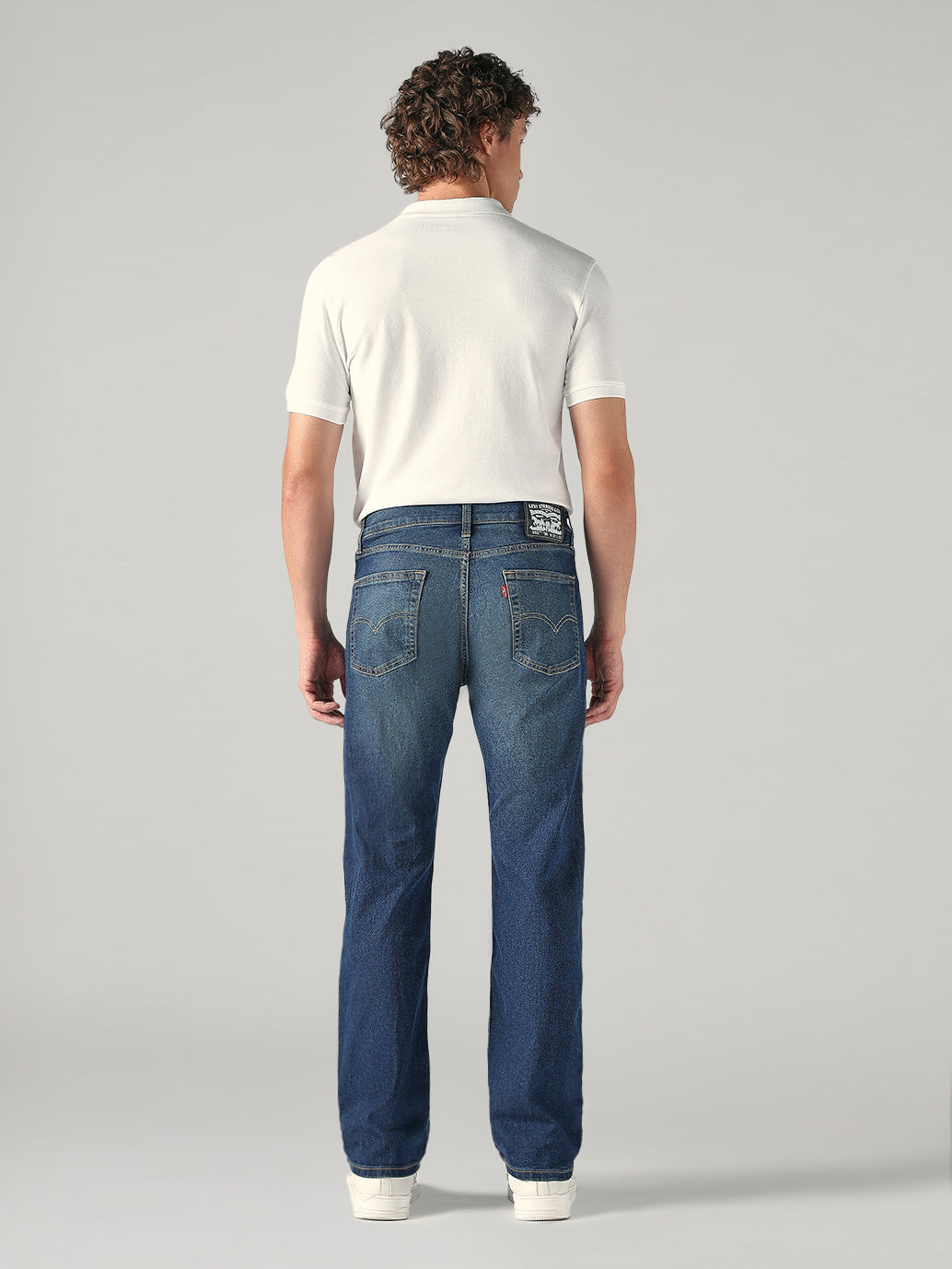 Men's 555 Blue Relaxed Straight Fit Mid Rise Jeans - 394d64e9-2e15-4365-813b-2a9cdd396d30 View