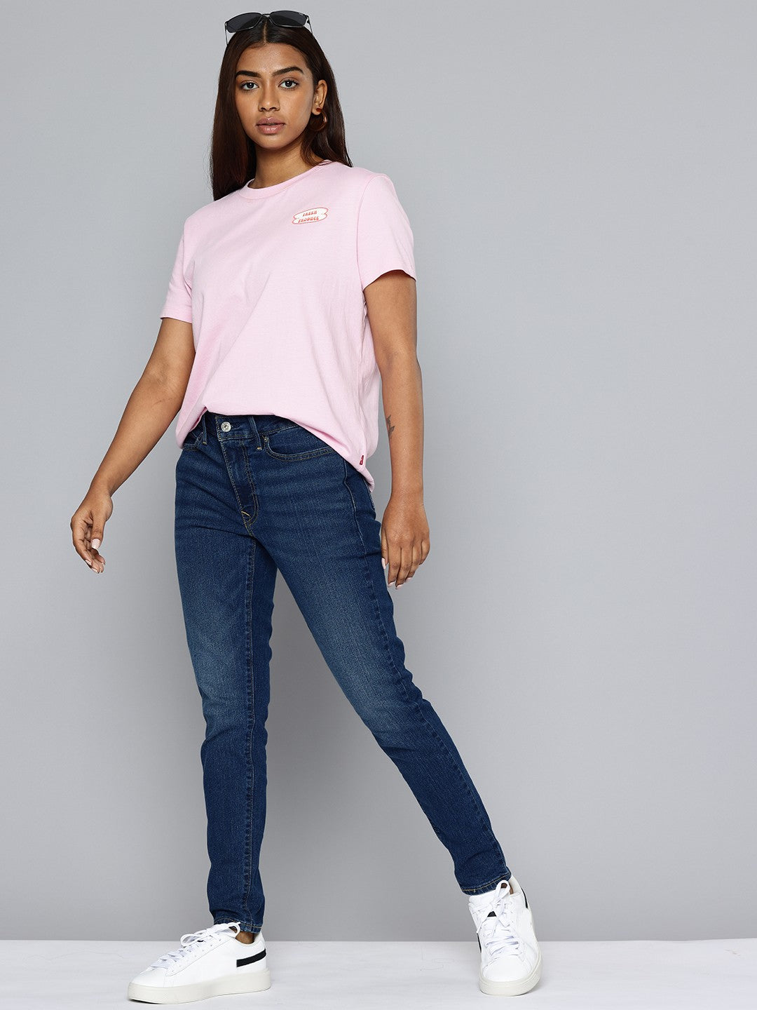 Women's 711 Blue Skinny Fit Mid Rise Jeans - 3b864ff2-9b1a-4d1b-81c2-eda6f02d56c71737980011408-Womens-Mid-Rise-711-Skinny-Blue-Jeans-6751737980010860-4 View