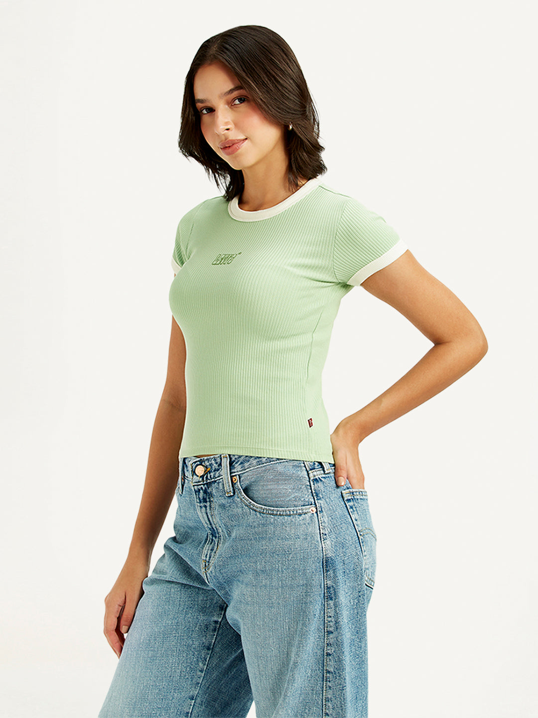 Women's Solid Slim Fit Ringer T-shirt - 3e44c3c0ab994dbf950d8c5e299dea82 View