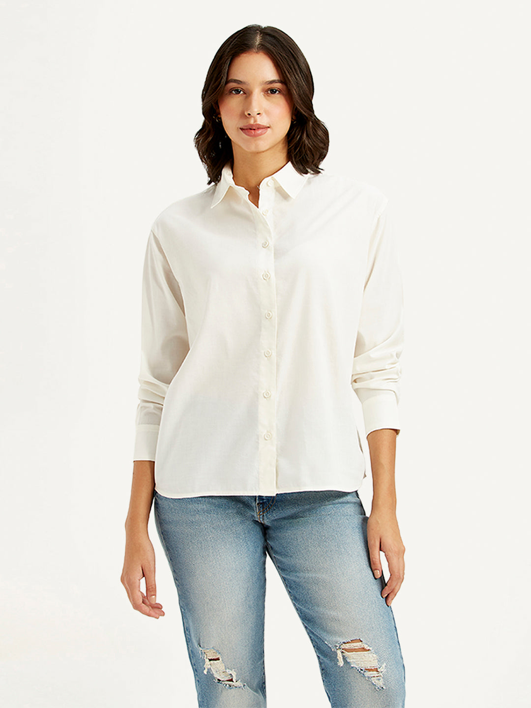Women's Solid Relaxed Fit Shirt