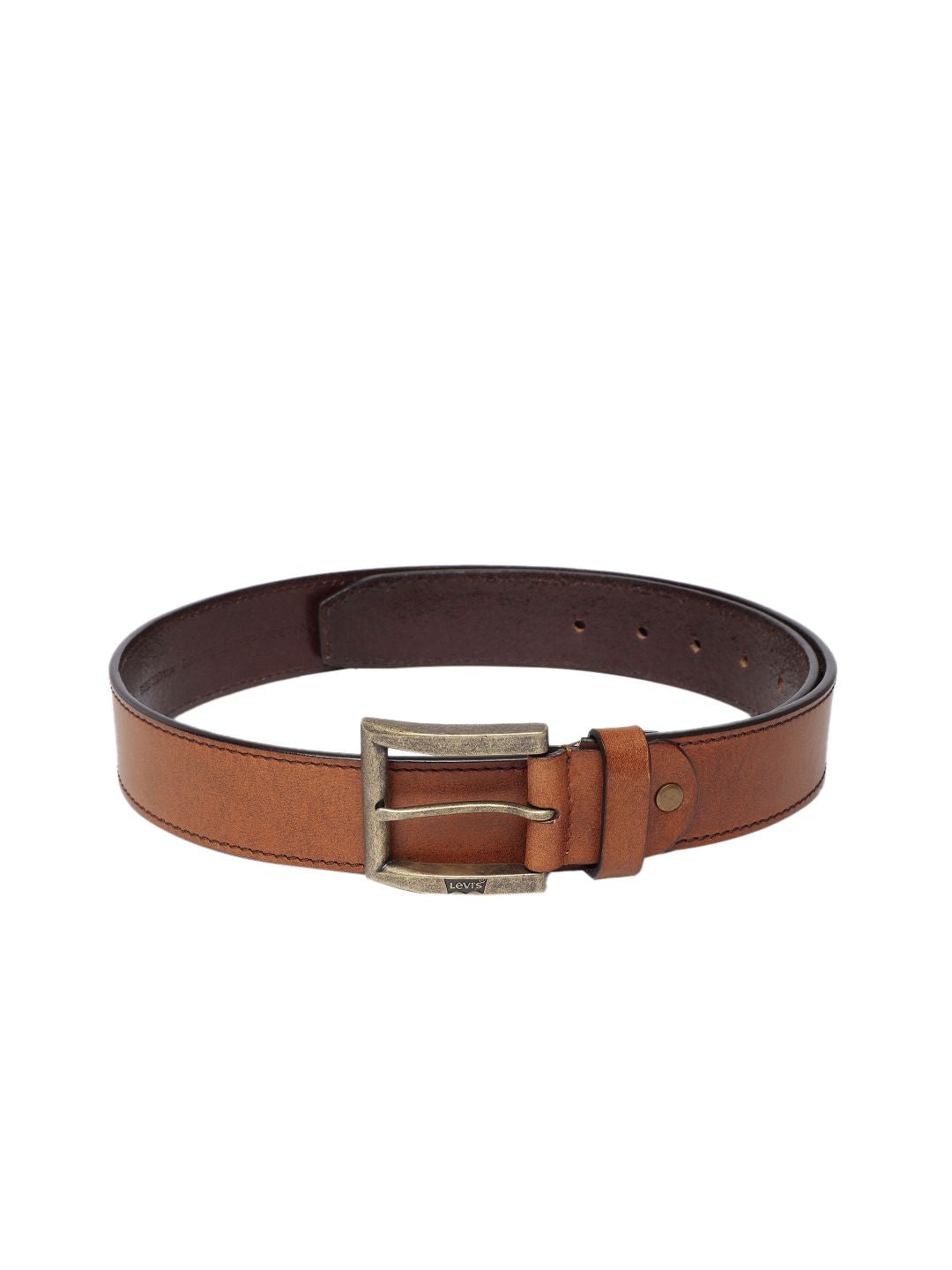 Men's Tan Solid Belt - 4010dc2d-c129-4832-a73a-a6d21c5075371742192289062-Men-Solid-Leather-Belt-9851742192288893-1 View