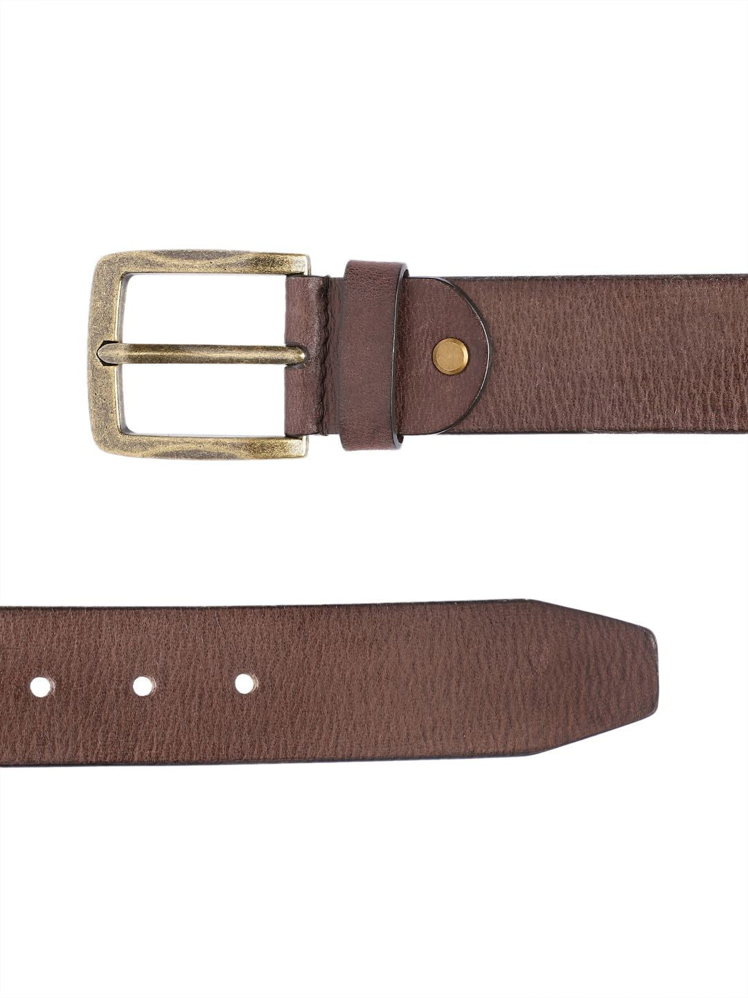 Men's Brown Textured Belt - 426d2290-5fb8-4049-a0bd-dcc5ceee2d081742190054773-Men-Textured-Leather-Belt-4021742190054642-3 View