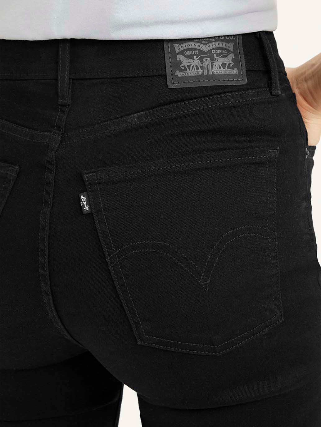 Women's Black Mile High Skinny Fit High Rise Jeans - 436f4f798ea303ee7855bc00da6e10b7 View