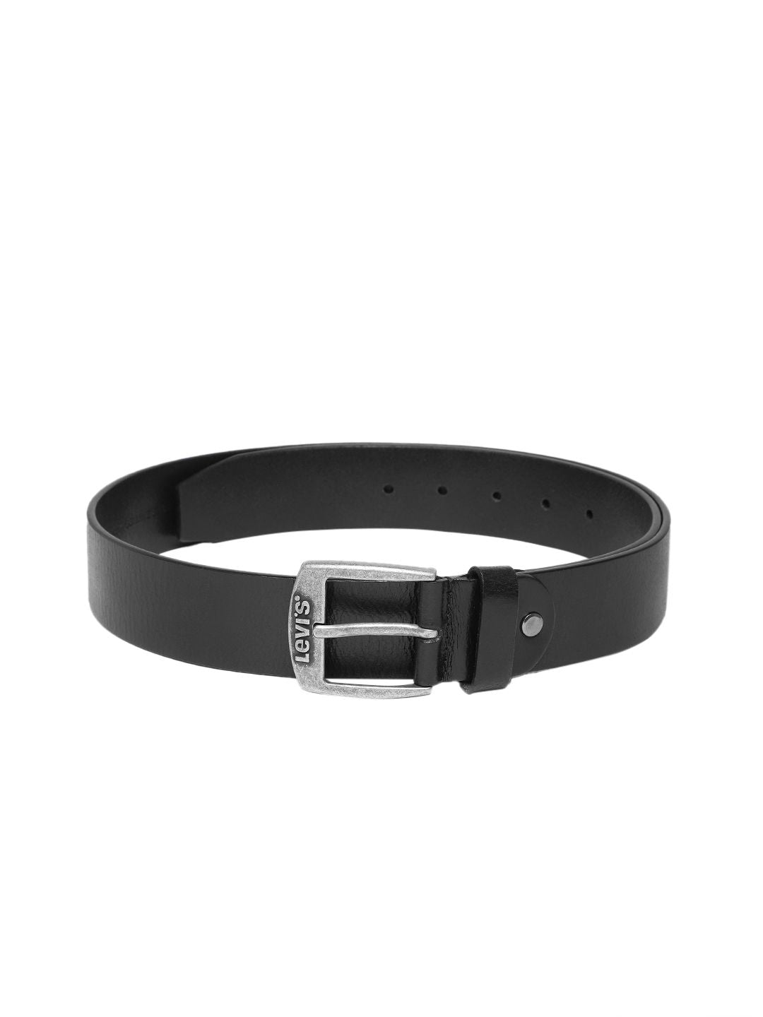 Men's Black Solid Belt - 463794f9-0927-4cf8-8f3a-3889657d3dcd1742190036028-Men-Solid-Leather-Belt-4281742190035816-1 View