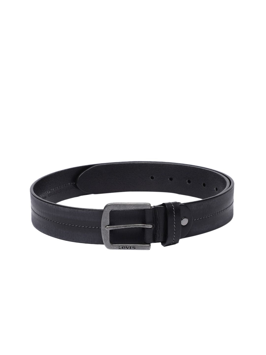 Men's Black Solid Belt - 4803f31d-6785-4374-809b-5e0e8d9e28951742207113397-Men-Solid-Leather-Belt-4201742207113207-1 View