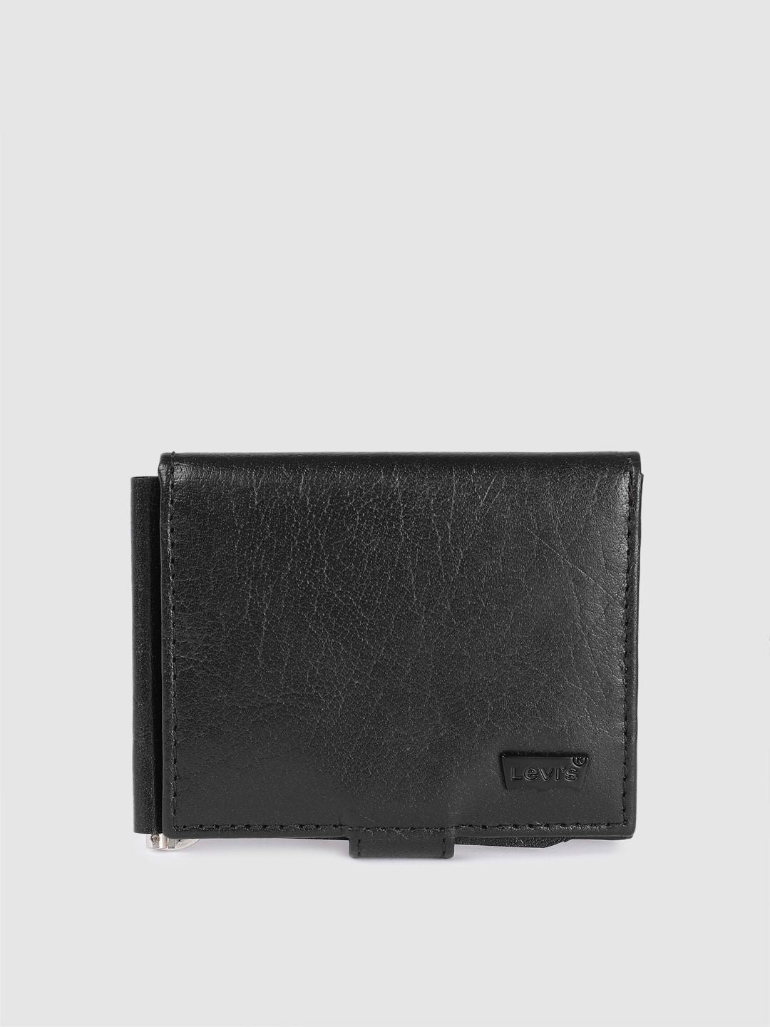 Men's Black Solid Card Holder - 4931fafc-339f-4f28-96bc-27bc2024de921742210059471-Men-Black--Tan-solid-Leather-Cardholder-9851742210058943-1 View