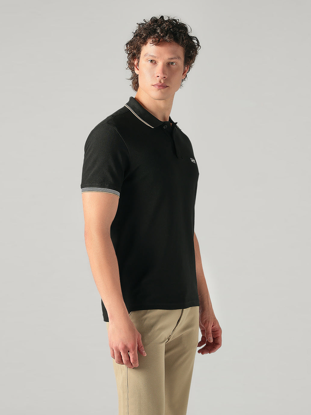 Men's Cotton Slim Fit Solid Pique Polo T shirt - 182b4396-9286-41ef-bbb7-17af75fa78f0 View