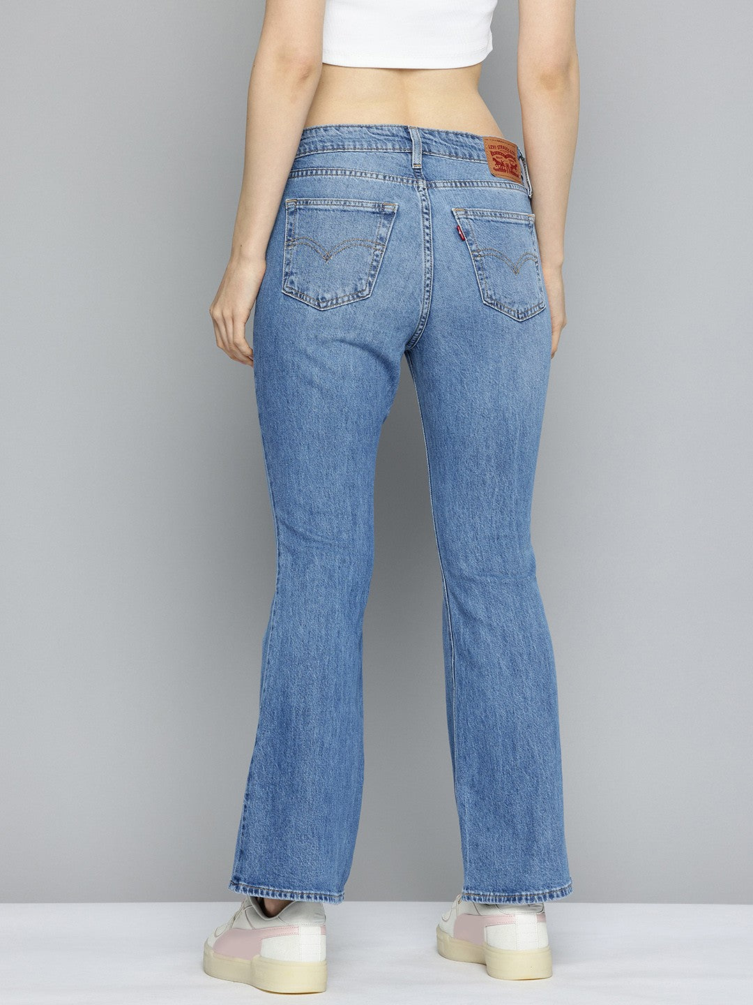 Women's 726 Blue Flared Fit High Rise Jeans - 4af37691-1dd9-4c3a-9eb9-b21a642aab071737538489029-Womens-High-Rise-726-Flared-Fit-Blue-Jeans-3371737538488530-3 View