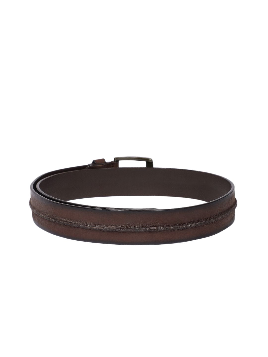 Men's Brown Textured Belt - 4b56ebe3-98b5-4011-9a6a-c3dc4d817c2f1742202119540-Men-Textured-Leather-Belt-6441742202119360-2 View