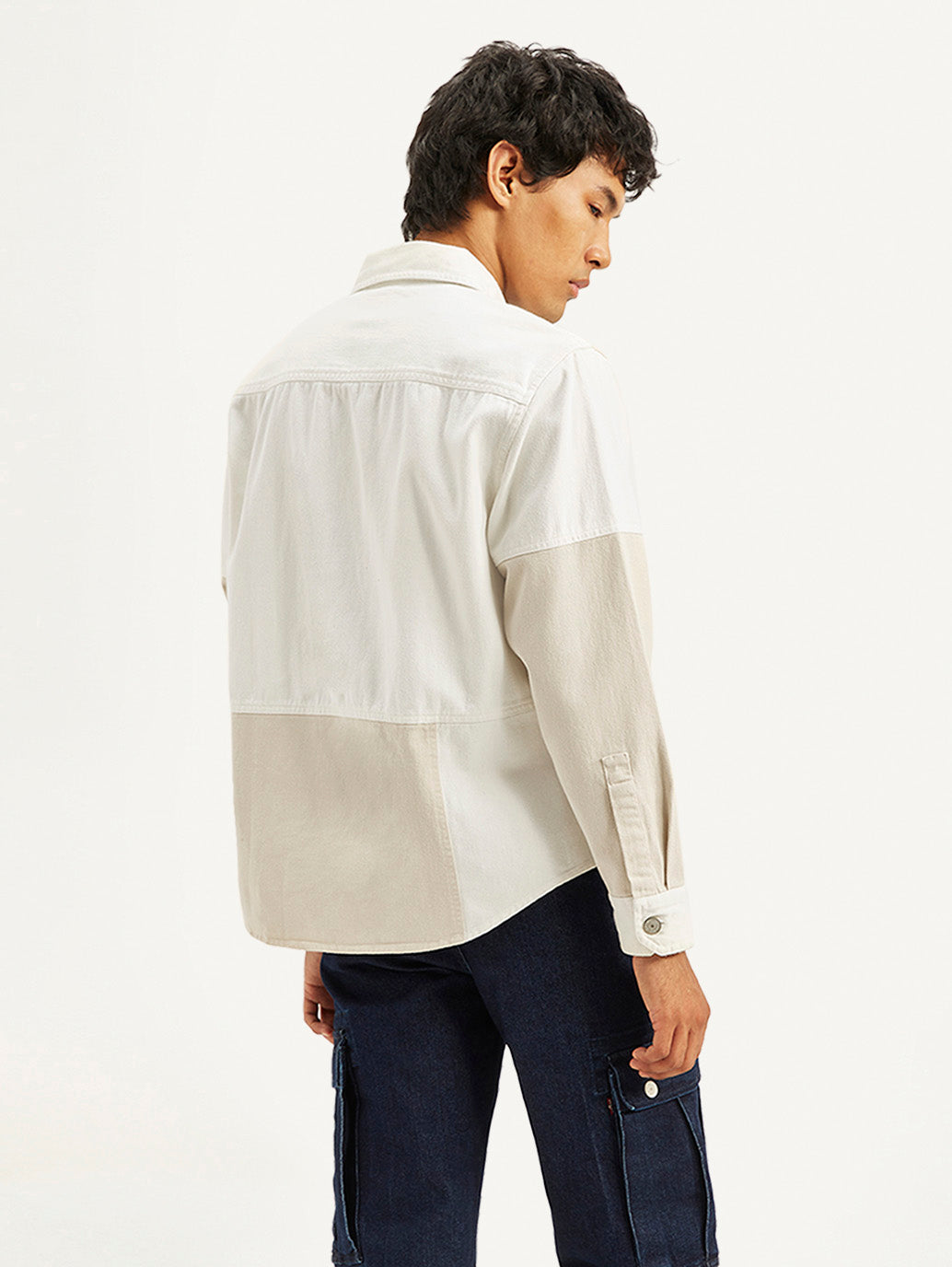 Men's Colorblock Relaxed Fit Denim Overshirt - 4d38aa4c561be278a9a33992e6cf17a7 View