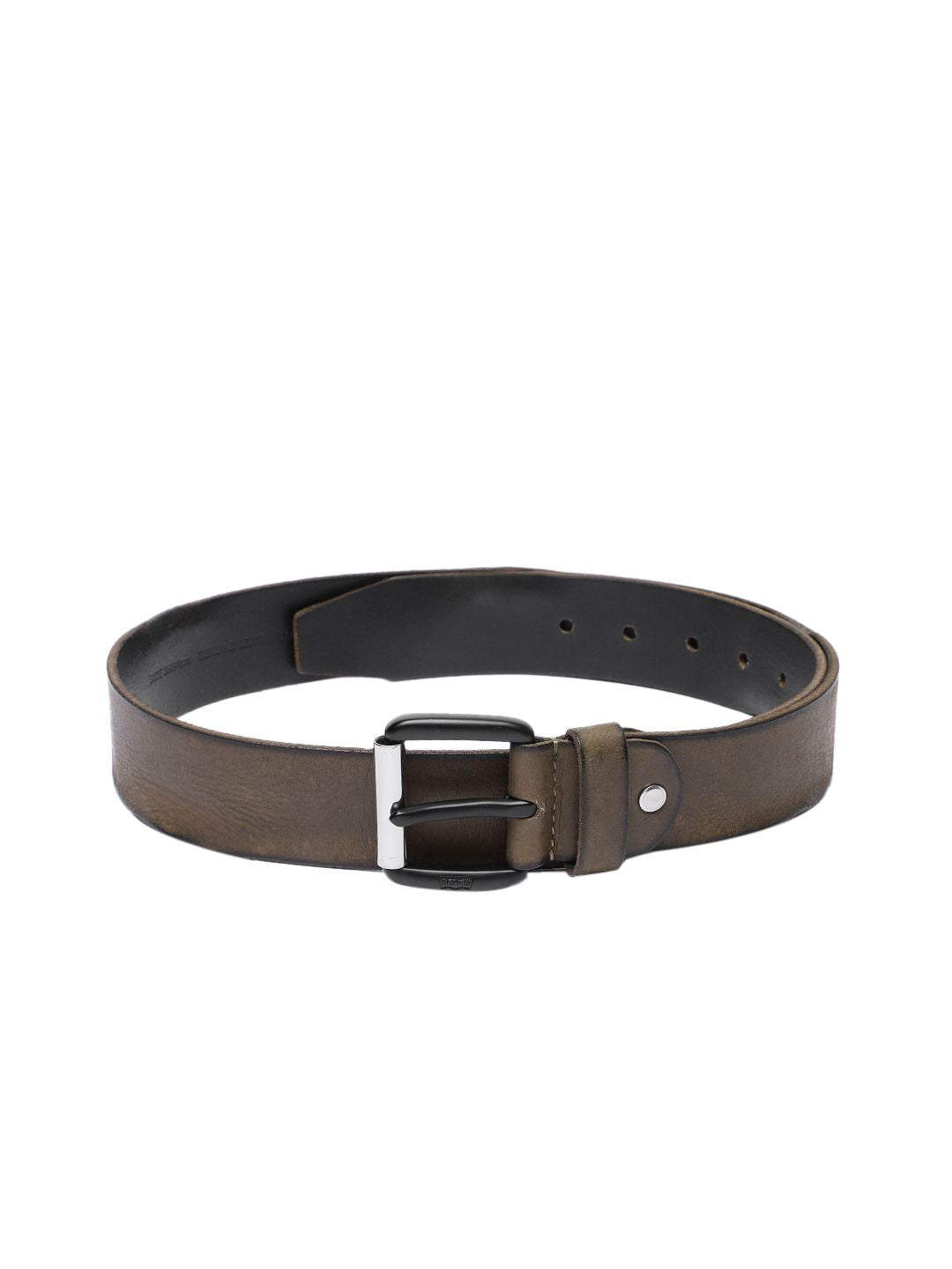 Men's Olive Solid Belt - 4ea2a27c-7d25-4e5b-a733-9279a4a0de7b1742207039873-Men-Solid-Leather-Belt-9611742207039721-1 View