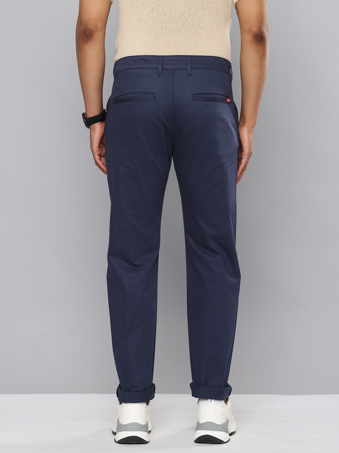 Men's Navy Blue Tapered Chinos - 4f2b6bfe-4746-42f9-b1cb-203427bfc1bf1724661698836-Levis-Men-Trousers-7381724661698288-3 View