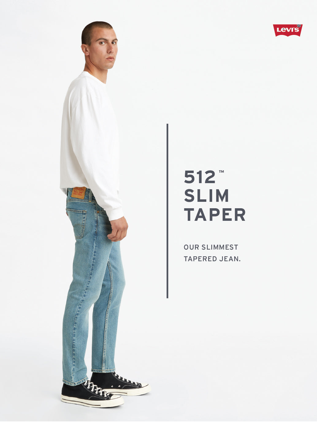 Men's 512 Blue Slim Tapered Fit Mid Rise Jeans - 7a6442ad-834a-4fa4-bddc-36db5afc07f5 View