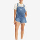 Women's Solid Blue Overalls