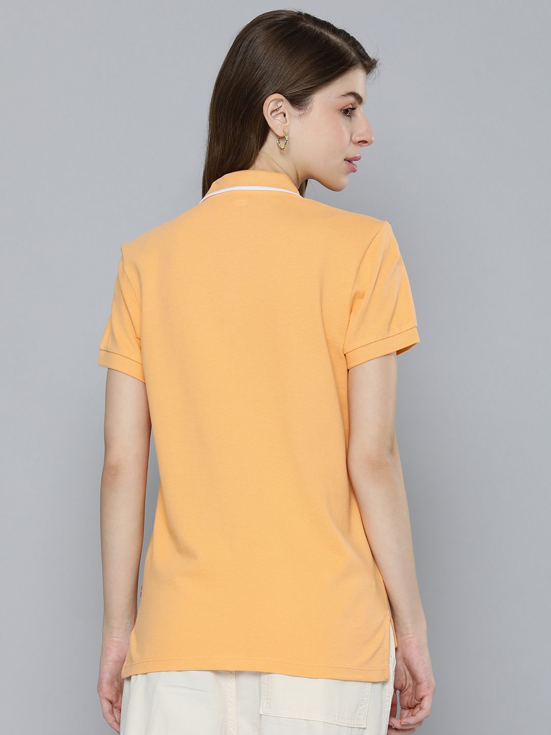 Women's Solid Polo T-shirt - 5238e8323430dd63e62a7652b692ee81 View