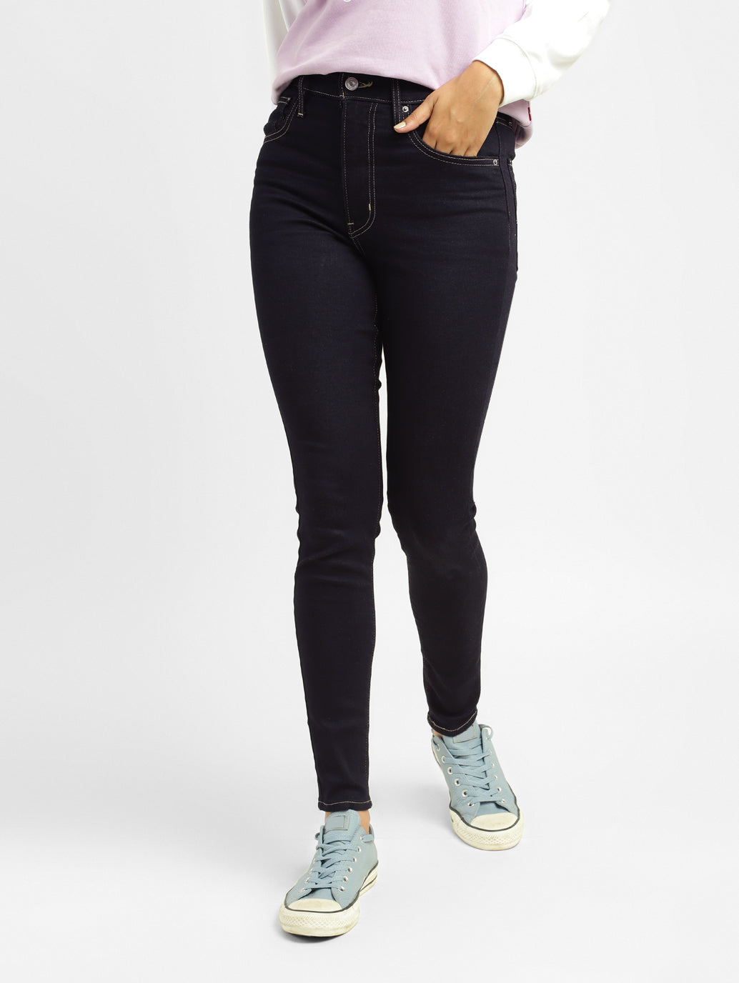 Women's Blue Mile High Wide Leg Fit High Rise Jeans