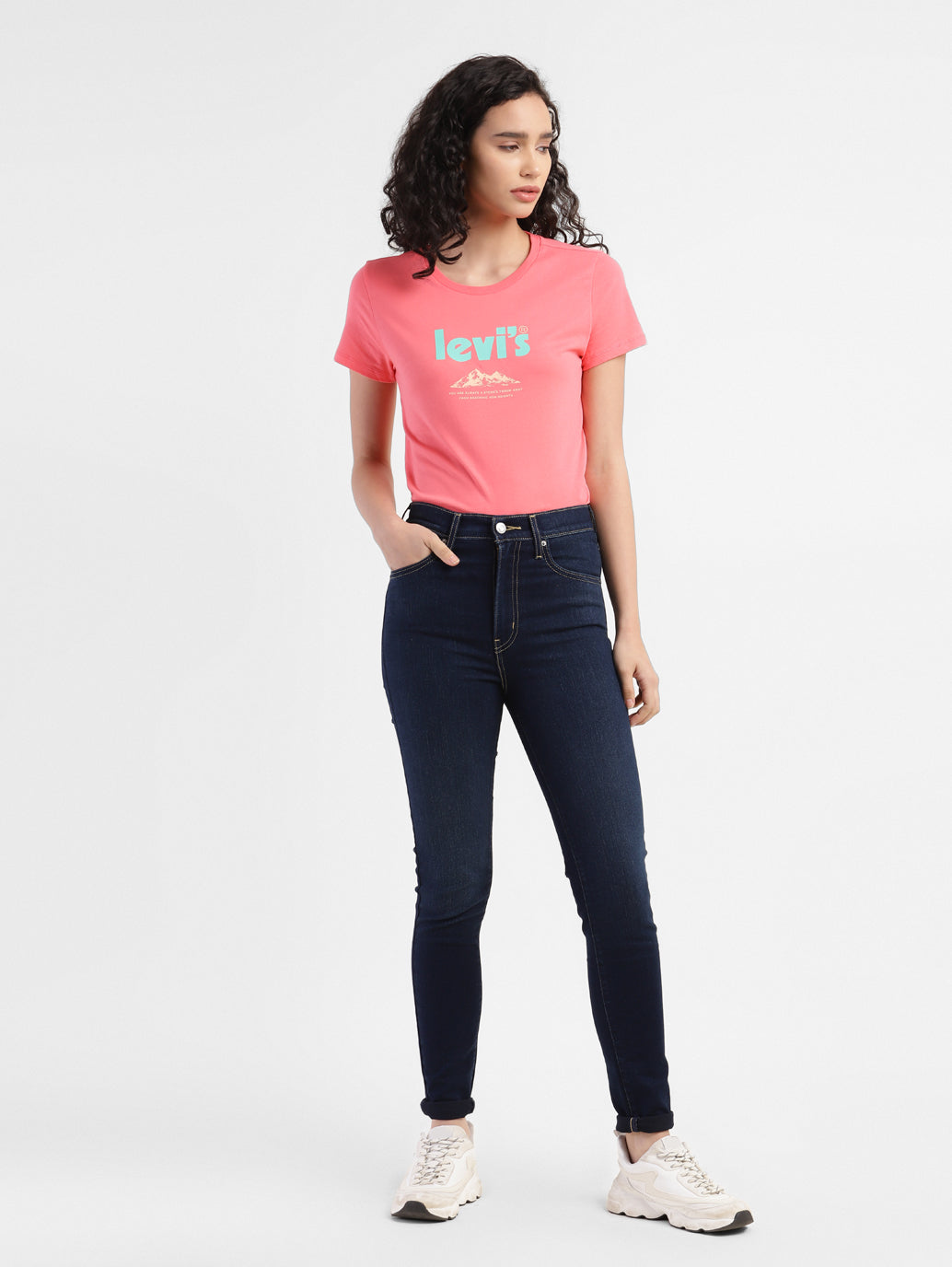 Women's Blue Mile High Wide Leg Fit High Rise Jeans