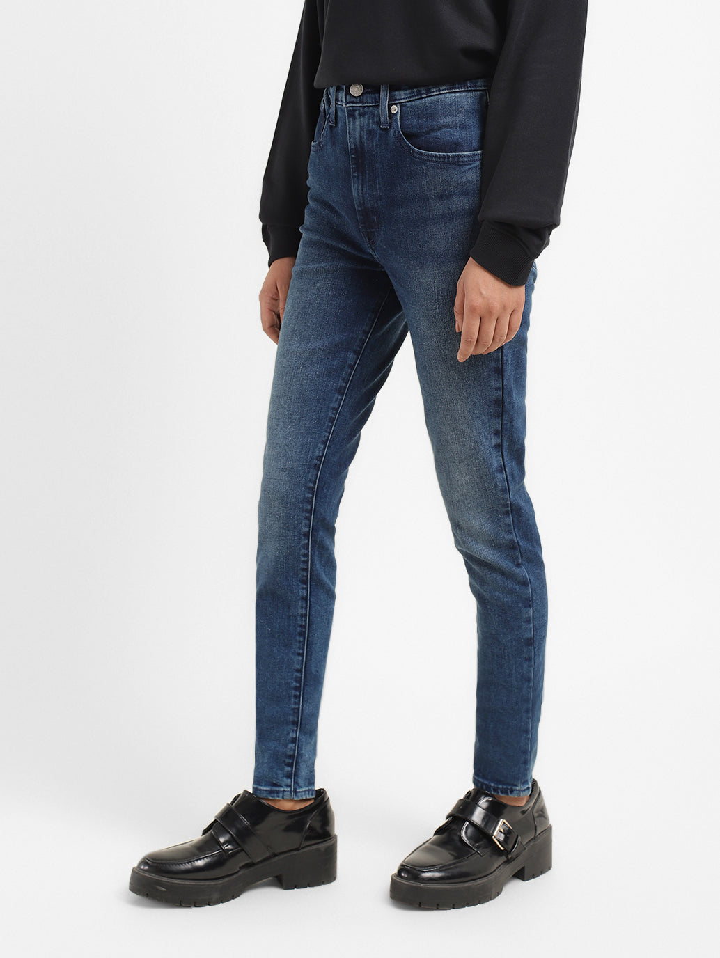 Women's Indigo Mile High Wide Leg Fit High Rise Jeans
