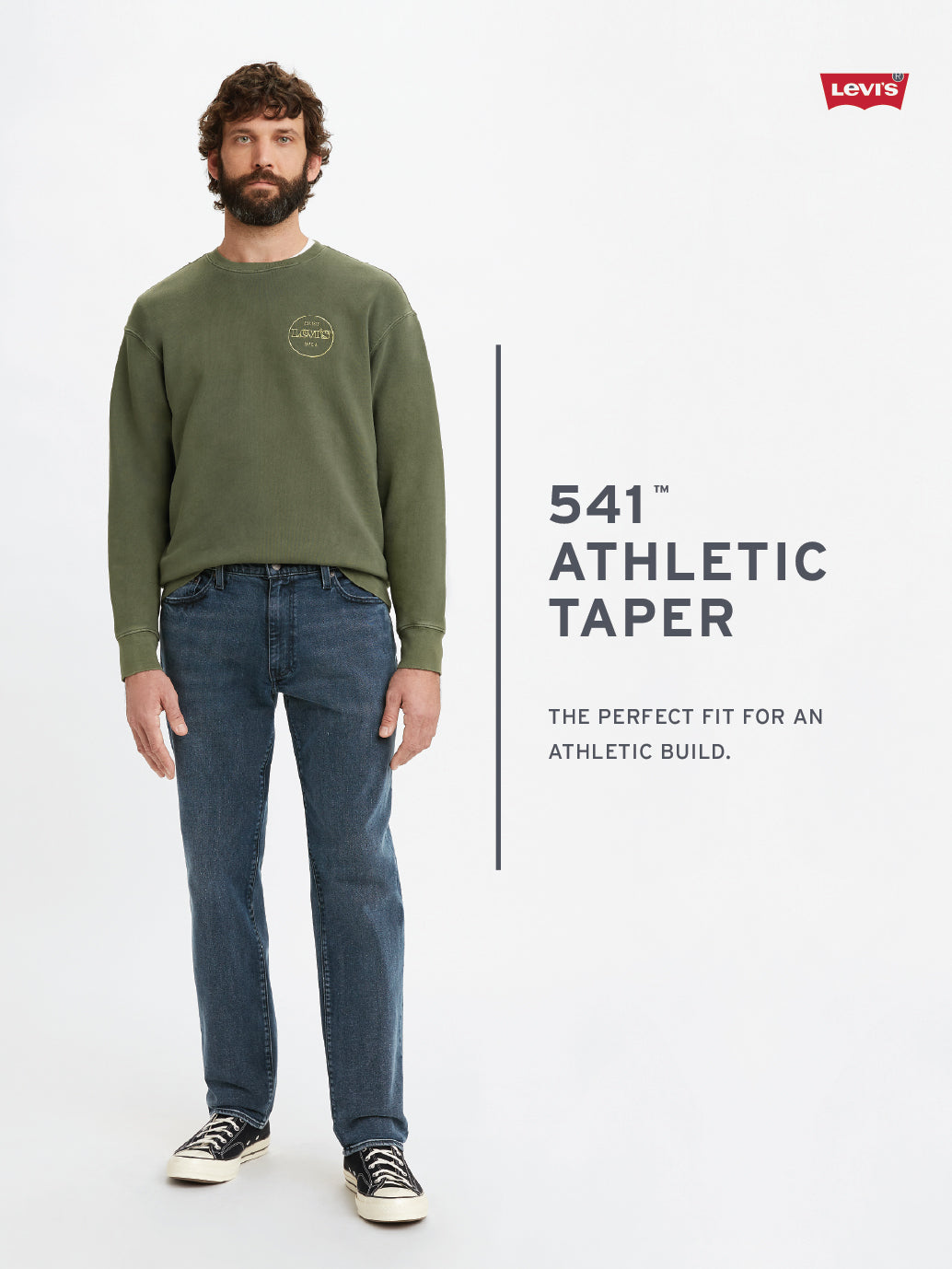 Men's 541 Indigo Athletic Tapered Fit Mid Rise Jeans - 81e5a32c-a816-429e-98df-33f2d6f3a858 View
