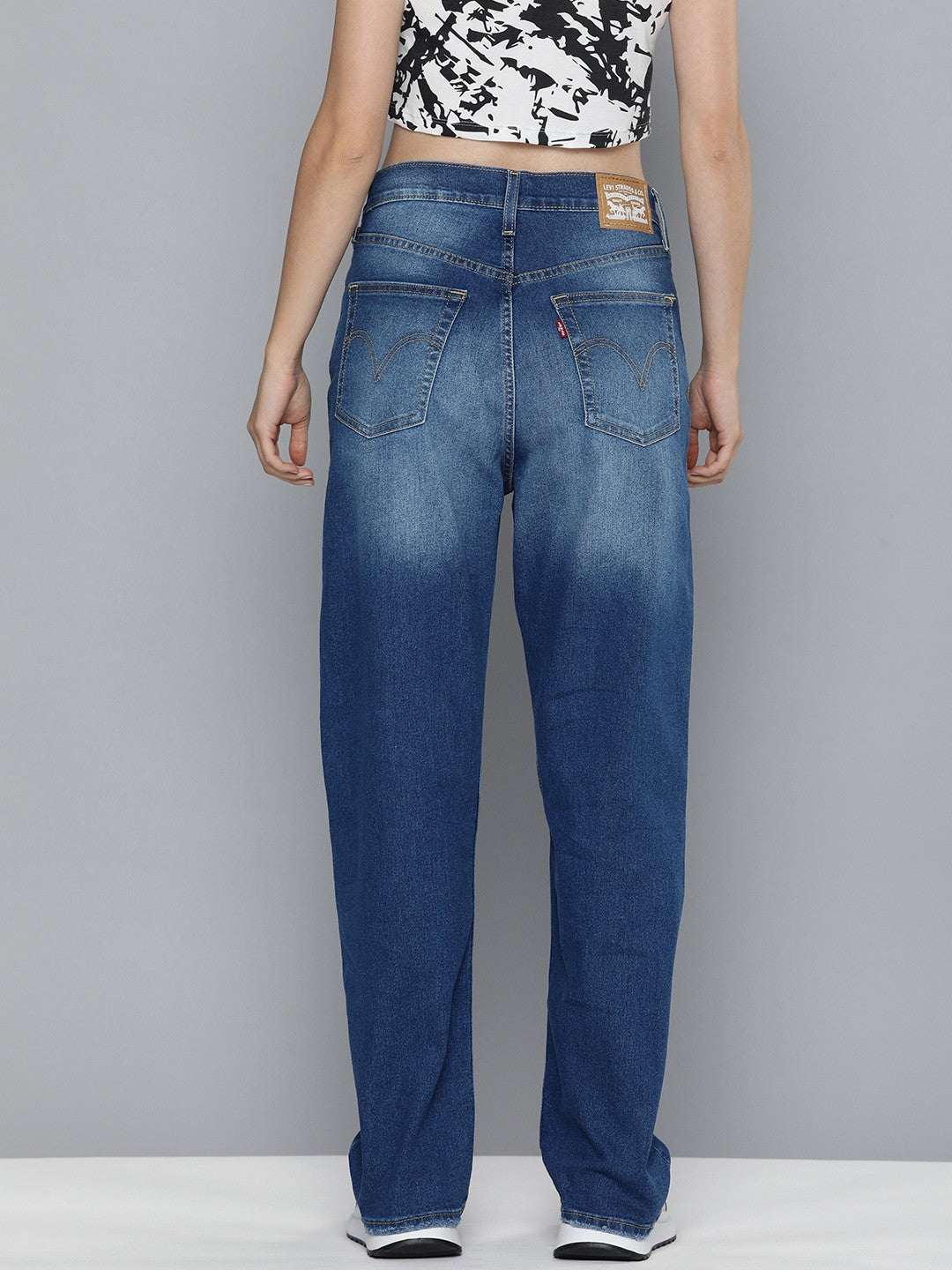 Women's Blue Ribcage Straight Fit High Rise Jeans - 5442bc17-575f-4e94-b749-cf874d21fa8e1706179087219-Levis-Women-Jeans-6571706179086743-3 View