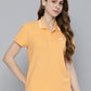 Women's Solid Polo T-shirt - 5459984d8f5119641cf07bca6cde868a View