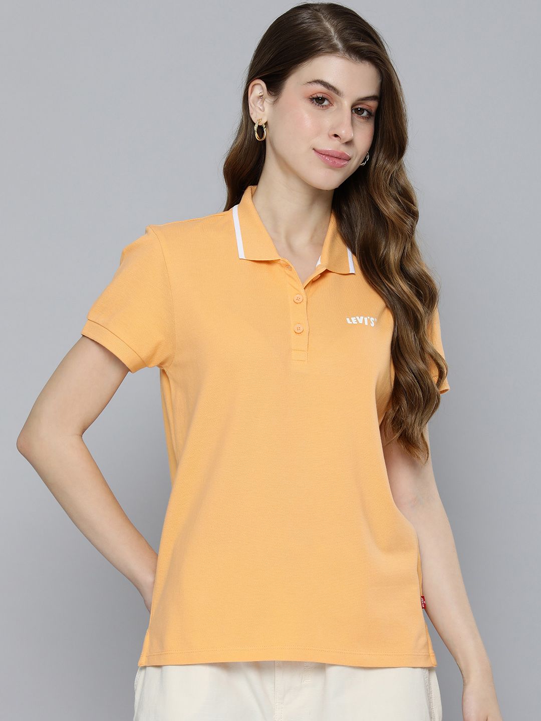 Women's Solid Polo T-shirt - 5459984d8f5119641cf07bca6cde868a View