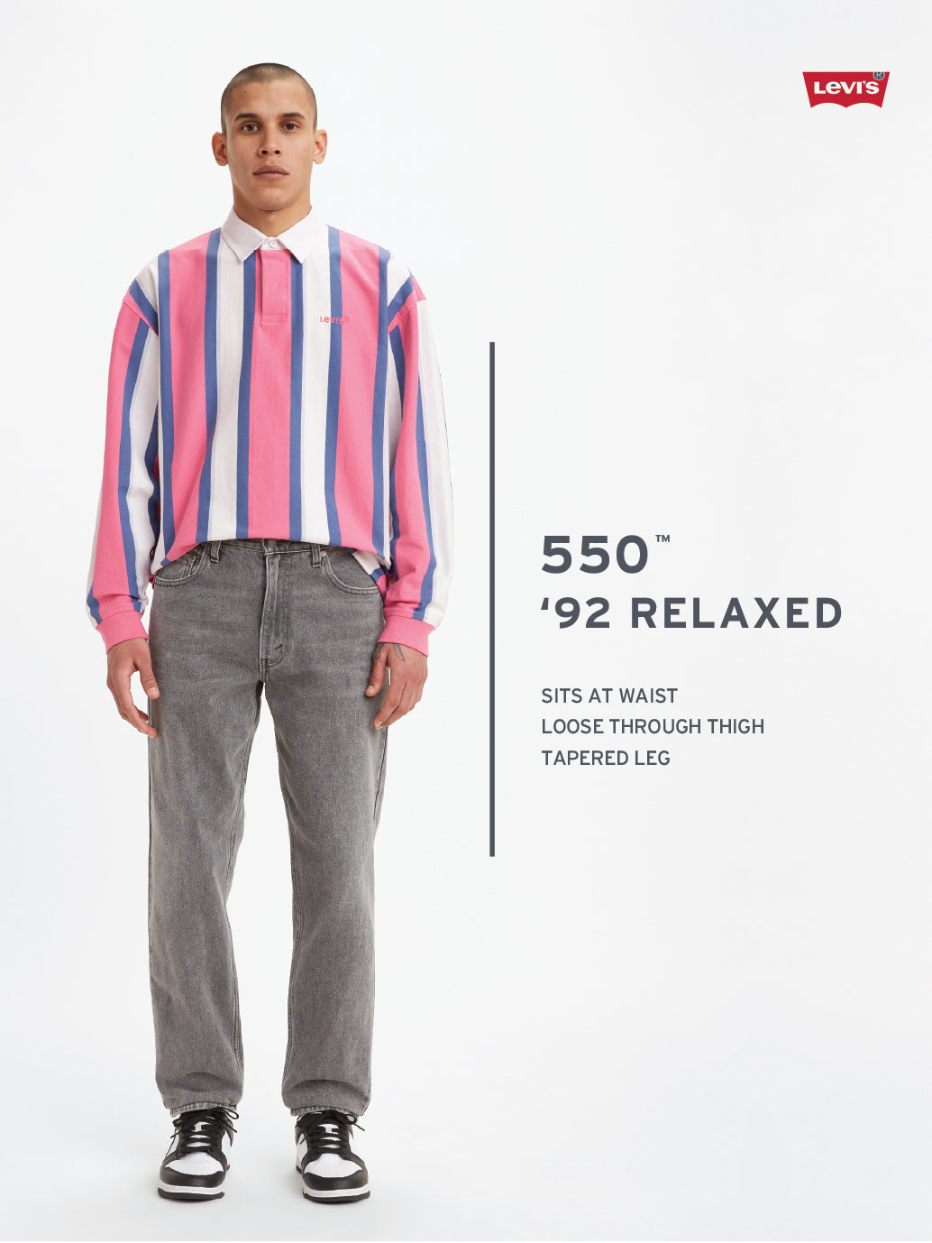 Men's 550 Relaxed Fit Mid Rise Linen Chino Trousers - d0cbfa59-4789-4b99-93fd-0aae3ee56c60 View