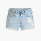 Women's High Rise Light Blue Shorts - lay View