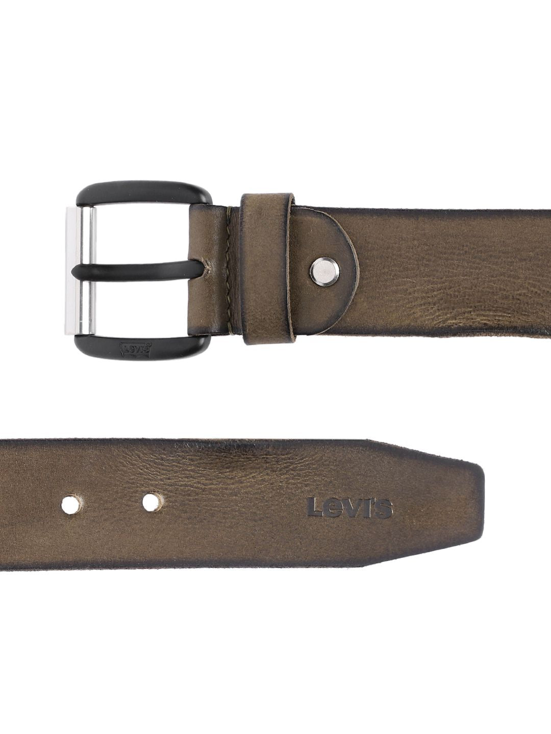 Men's Olive Solid Belt - 5829fa95-605b-4050-b88f-accc2b7063d51742207039828-Men-Solid-Leather-Belt-9611742207039721-3 View