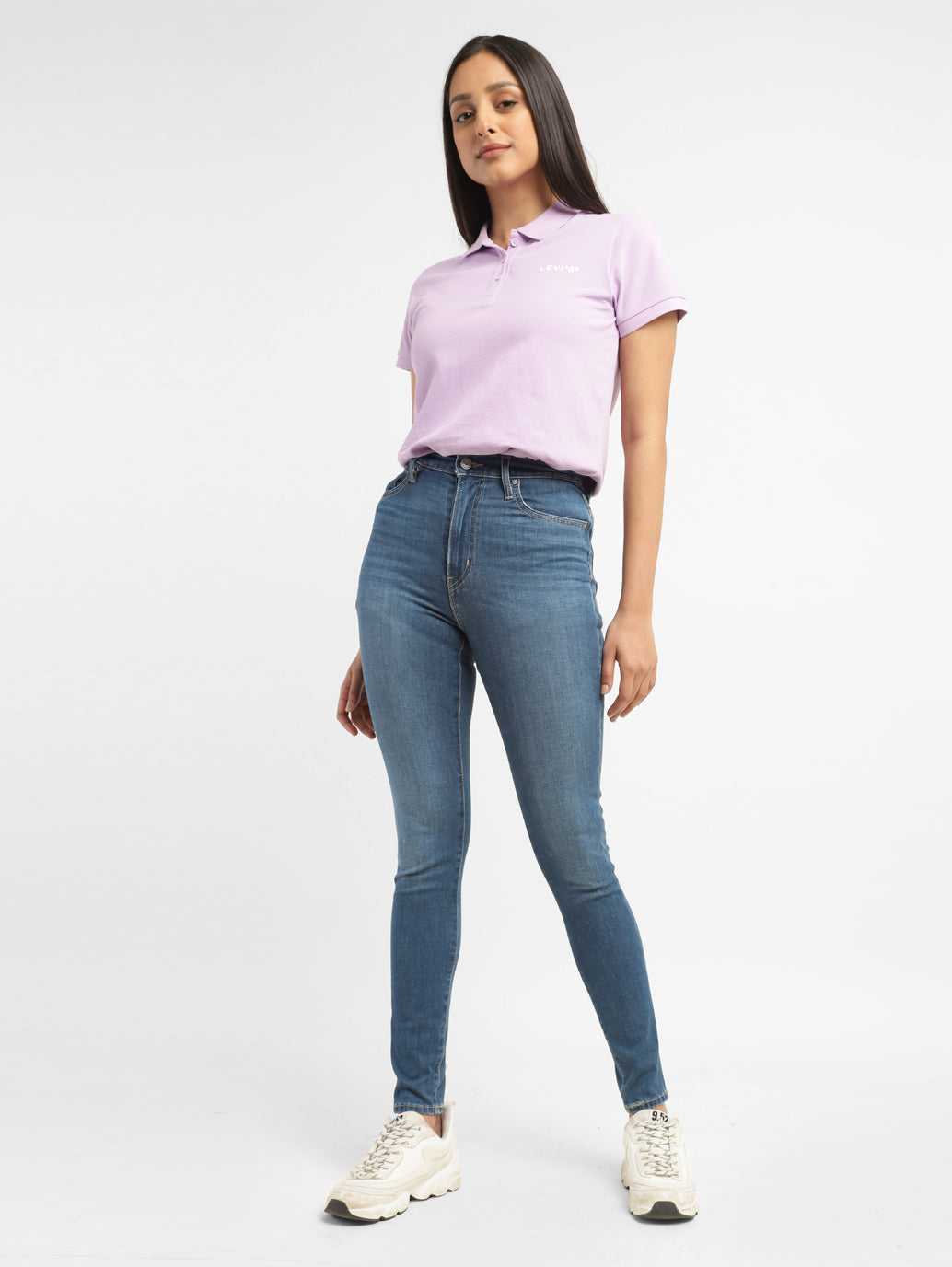 Women's Blue Mile High Wide Leg Fit High Rise Jeans