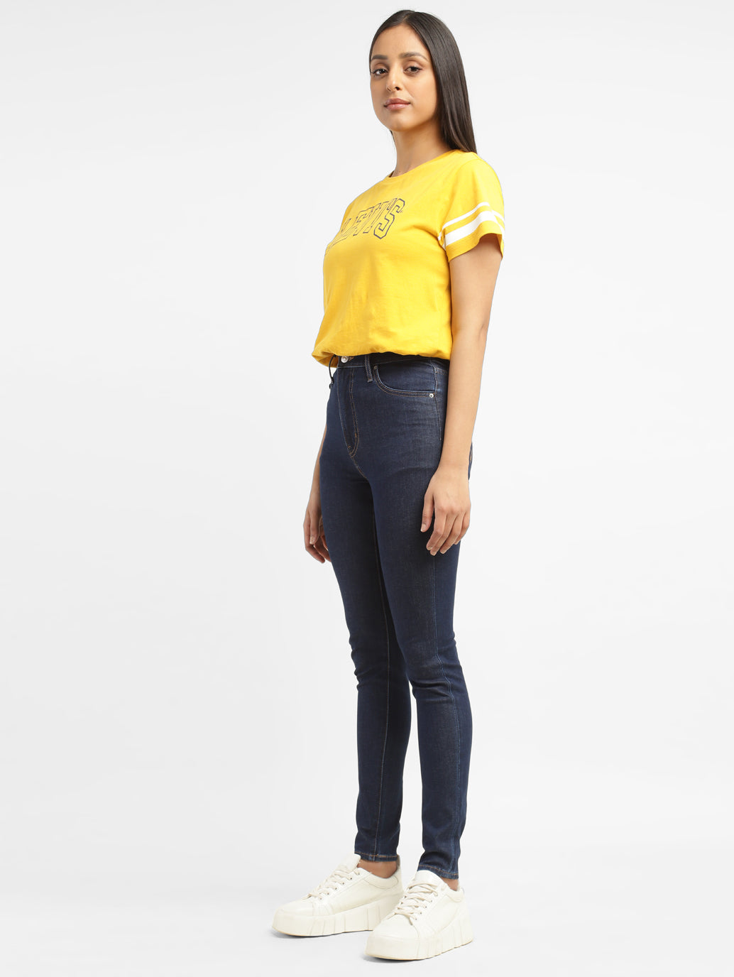 Women's Blue Mile High Wide Leg Fit High Rise Jeans